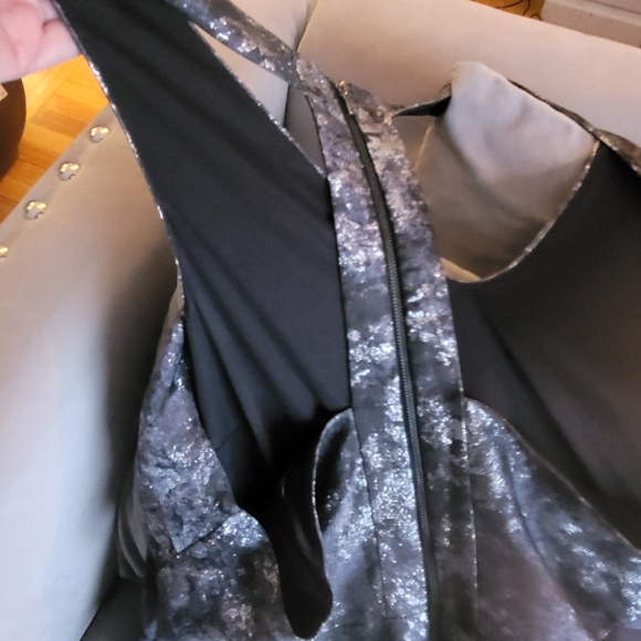 2/$40 Gorgeous Mblm Tess Holiday black and silver dress. Size 24 - Picture 4 of 5